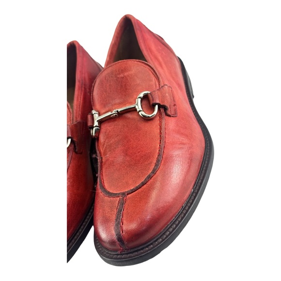Roberto Botticelli Men’s Red Leather Shoes Horsebit Loafers Men's US 8|4… - Picture 4 of 8
